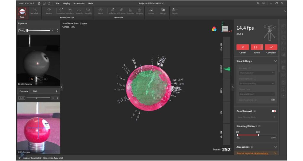 Revopoint_POP_3_Scanner_Test_Cases_Billiards_Ball_04